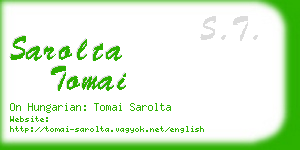 sarolta tomai business card